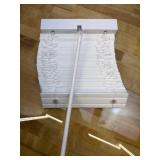 LOTUS & WINDOWARE 2.5-inch Cordless Faux Wood Blind, Plantation Style, 9.5" Wide, Smooth, Bright White for Living Room, Bedroom, Interior Door Windows