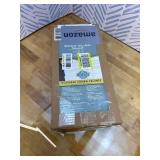 LOTUS & WINDOWARE 2.5-inch Cordless Faux Wood Blind, Plantation Style, 9.5" Wide, Smooth, Bright White for Living Room, Bedroom, Interior Door Windows