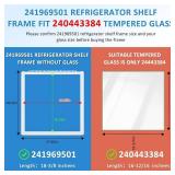 UPGRADE 241969501 Refrigerator Shelf Frame Without Glass Compatible for Frigidaire 241969501/Frigidaire Part 241969501 of FFSS2615TS3, FGSS2635TF1, FFSS2615TS0-by MIFLUS