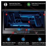 Retails for $124! SentrySafe Biometric Gun Safe for Handguns, Fingerprint Gun Safe with Interior Light, 2 Handgun Capacity, Firearm Storage with Bolt Down Kit, QAP2BLX
