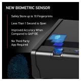 Retails for $124! SentrySafe Biometric Gun Safe for Handguns, Fingerprint Gun Safe with Interior Light, 2 Handgun Capacity, Firearm Storage with Bolt Down Kit, QAP2BLX