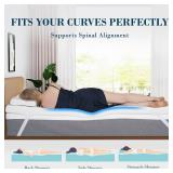 3 Inch Queen Size Memory Foam Mattress Topper, Cooling Gel Bed Topper with Removable Cover, Soft & Pain Relief & Breathable, CertiPUR-US & Oeko-Tex Certified