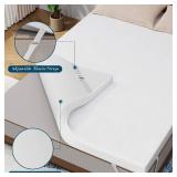3 Inch Queen Size Memory Foam Mattress Topper, Cooling Gel Bed Topper with Removable Cover, Soft & Pain Relief & Breathable, CertiPUR-US & Oeko-Tex Certified