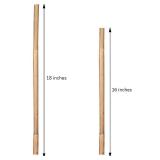 Plant Stakes Natural Garden Bamboo Sticks for Indoor and Outdoor, 20pcs for Tomatoes, Beans, Potted Plants - 18 inches