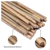 Plant Stakes Natural Garden Bamboo Sticks for Indoor and Outdoor, 20pcs for Tomatoes, Beans, Potted Plants - 18 inches