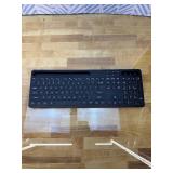 Wireless Keyboard with 7-Color RGB Backlit, Full-Size Computer Keyboard with Phone Tablet Holder, 2.4G Rechargeable Gaming Keyboard with Light Up Keys, Compatible with Mac, Windows (Black)