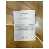 Wireless Keyboard with 7-Color RGB Backlit, Full-Size Computer Keyboard with Phone Tablet Holder, 2.4G Rechargeable Gaming Keyboard with Light Up Keys, Compatible with Mac, Windows (Black)