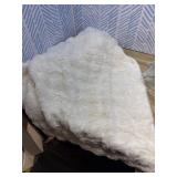 50x60 Inches Ultra-Soft Fuzzy Faux Fur Plush Throw Blanket - Thick, Warm Sherpa for Couch, Sofa, Bedroom, Camping - Decorative Blanket for Cozy Warmth, Bubble Ivory White