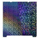 K1 Max Build Plate 310x315mm, Smooth Rainbow Circles+Kaleidoscope PEK Bed Without Magnetic Base for Creality K1 Max/Ender 3 V3 Plus 3D Printer