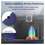 K1 Max Build Plate 310x315mm, Smooth Rainbow Circles+Kaleidoscope PEK Bed Without Magnetic Base for Creality K1 Max/Ender 3 V3 Plus 3D Printer