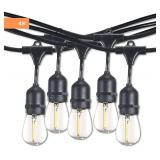 Bulbrite 48-Foot String Light Kit with Clear Shatter Resistant Vintage Style S14 LED Light Bulbs