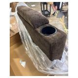 Retails for $499! L-Shaped Sofa with Pull Out Sofa Bed, Sleeper Sofa Couch Bed with Storage Seat, 5 Seat Sectional Sofa with USB and Cup Holder for Living Room Apartment (Black-2.11)