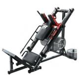 Retails for $800! RitFit Leg Press Hack Squat Machine, Professional Adjustable Leg Press Machine for Home Gym with Linear Bearing and Weight Storage Posts, Full Lower Body Workout, Red