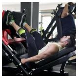 Retails for $800! RitFit Leg Press Hack Squat Machine, Professional Adjustable Leg Press Machine for Home Gym with Linear Bearing and Weight Storage Posts, Full Lower Body Workout, Red