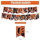 Oriles Baseball Birthday Party Decorations with Happy Birthday Banner, Cake Topper, Balloons in Red, White, Blue for Fans