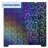 K1 Max Build Plate 310x315mm, Smooth Rainbow Circles+Kaleidoscope PEK Bed Without Magnetic Base for Creality K1 Max/Ender 3 V3 Plus 3D Printer