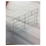 Retails for $234! Ball & Cast Farmhouse 7 Drawers Dresser Chests, Rustic Wooden Tall Dresser-Closet Organizer w/Round Knobs, Large Wood Chest of Drawer for Bedroom Living Room Hallway, Walnut+White