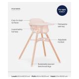 Retails for $225! Lalo The Chair Convertible 3-in-1 High Chair for Babies & Toddlers, Dishwasher Safe Tray, Adjustable Footrest, Grapefruit