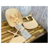 Retails for $225! Lalo The Chair Convertible 3-in-1 High Chair for Babies & Toddlers, Dishwasher Safe Tray, Adjustable Footrest, Grapefruit