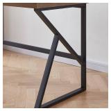 Retails for $150! HSH Minimalist PC Desk, Industrial Home Office Desk, Sturdy Wood and Metal Desk, Rustic Vintage Oak 55 Inch Work Study Writing Desks Computer Table for Living Room Bedroom