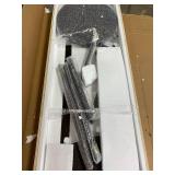 Retails for $180! Rotating Solid Wood Full Length Mirror with Coat Rack, 65x14 Shatterproof Floor Mirror with Storage Clothes Rack, Shelf & Hooks Ideal for Hallway, Bedroom, or Living Room (Black, Med