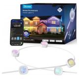 Retails for $350! Govee Permanent Outdoor Lights Pro, 100ft with 60 RGBIC LED Lights for Daily and Accent Lighting, 75 Scene Modes for Outdoor Decor, IP67 Waterproof, Works with Alexa, Google Assistan