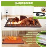 Retails for $240! GUTINNEEN Heated Dog House Outdoor Large Dog Kennel with All-Around Heavy-Duty Iron Frame,Weatherproof Dog Cage with Insulated Liner for Small & Medium & Large Dogs in Winter