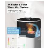 Retails for $211! Humidifier Large Room, 5.3Gal/20L Cool and Warm Mist Humidifiers for Home 3000 sq ft, Whole House Humidifiers with Diffuser&Extended Tube, Top Fill Humidifiers for Bedroom Baby Nurse