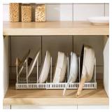 Adjustable Metal Dish Pan Rack Lid Holder Pot Lid Rack Dish Rack for Kitchen