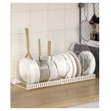 Adjustable Metal Dish Pan Rack Lid Holder Pot Lid Rack Dish Rack for Kitchen