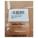 Solino Home White Cotton Linen Curtain Panel - Retail: $45