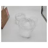 Clear plastic Food Display Cups Set Nesting