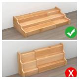 NEW Three-Layer Bamboo Retractable Storage Rack Organizer for Cans or Spices