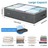 NEW BLACK 4 Pack 90L Under Bed Storage, Closet Organizers and Foldable Storage