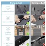 NEW 3 PACK Double Zippered Large Storage Bags for Bedding, Clothes, Clear Window & Handles