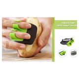 Finger Peeler for Potatoes Carrots Finger Grip Palm Double-Sided Blade