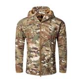 Medium Camo Womens Outdoor Tactical Jacket  Waterproof Fleece Jacket Hoody Softshell - Retail: $80
