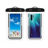 2 PACK BLACK Waterproof Phone bag android or iphone float fishing trip. Dry pouch for phone.