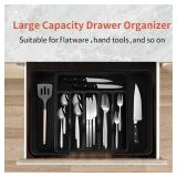 NEW Silverware Drawer Organizer, Expandable Utensil Tray BPA Free GRAY