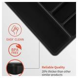NEW Silverware Drawer Organizer, Expandable Utensil Tray BPA Free BLACK