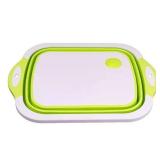 NEW Small Collapsible Cutting Board Multi-function Dish Tub Basket 8.5 QT GREEN