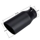 390327- LCGP Exhaust Tip 3.5\" Inlet 5\" Outlet 12\" Long Bolt on Design Stainless Steel