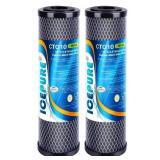 250222-Two ICEPURE 1 Micron 2.5\" x 10\" Whole House CTO 10 Carbon Sediment Water Filters