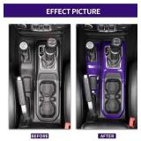 240327-RT-TCZ for Jeep JL Gear Shift Cover Purple, 4WD Shift Knob Trim Panel