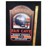 Denver Broncos Fan Cave  Sign