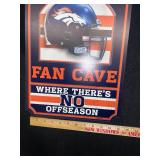 Denver Broncos Fan Cave  Sign