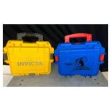 Invicta Watch Storage Cases - Yellow and Blue Popeye Edition great for handgun or ammo. Waterproof cases