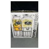 Kirkland Glass Beverage Dispensers with Stands Set