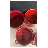 Red Enamel Cookware Set with Glass Lids, APPEARS NEW SET