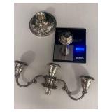 Wallace Sterling Silver Three-Arm Candelabra weight is in grams